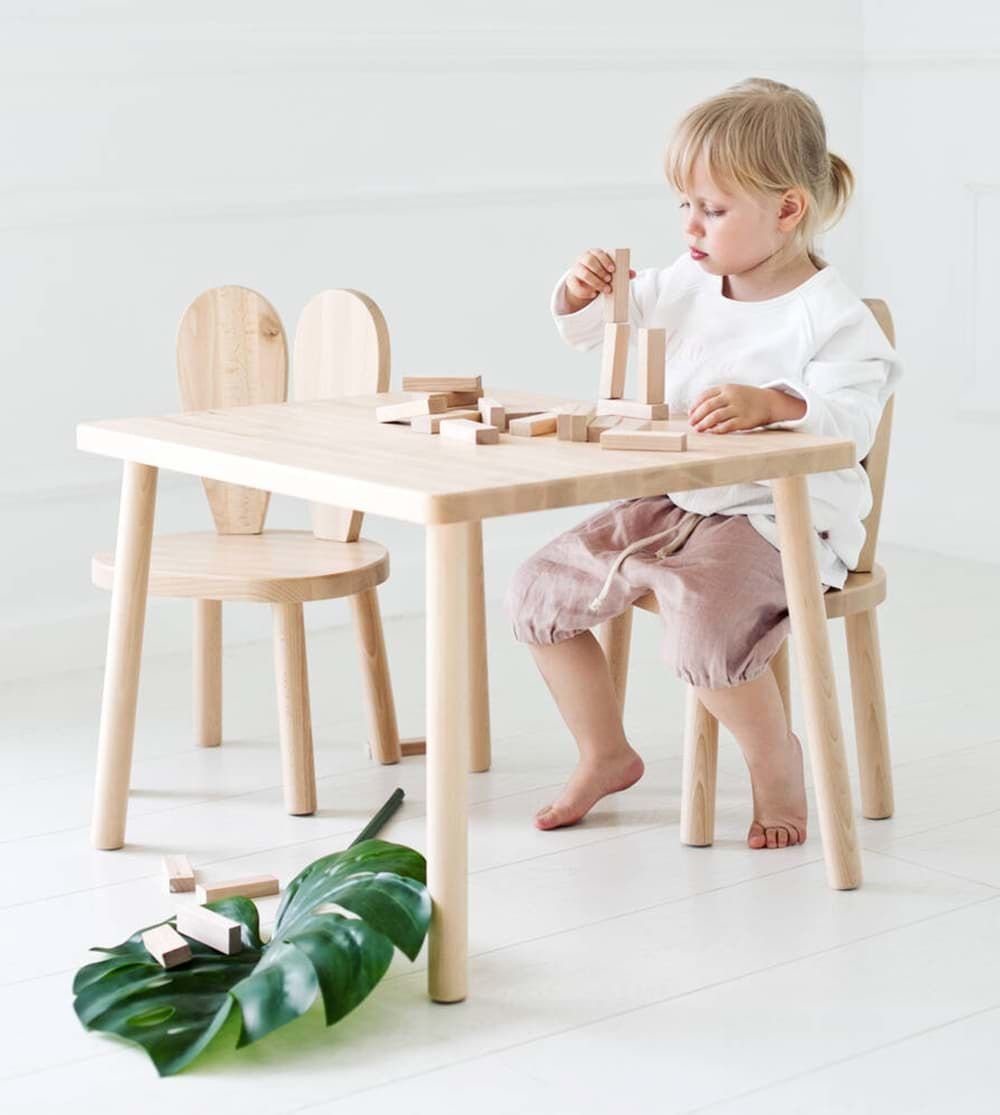 Montessori Masa Sandalye, Çocuk Aktivite Masa ve Sandalye MS19
