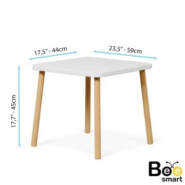 BEE SMART Çocuk Aktivite Masası,Ahşap Montessori Masa Sandalye , Çocuk Odası,1 Sandalyeli