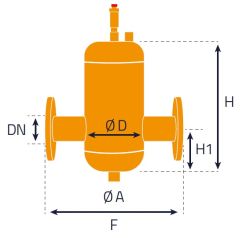 ERG Hava Ayırıcı DN125 Flanşlı (273,0 mm Tank Çapı)