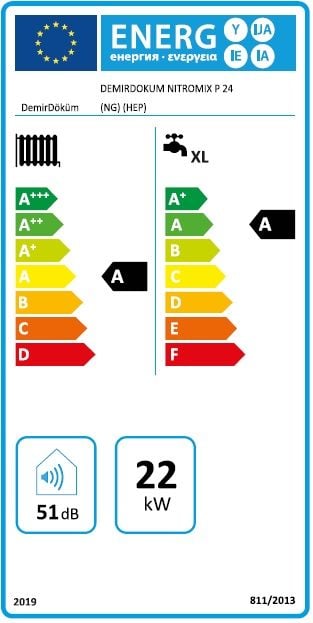 Demirdöküm Nitromix 24 KW Çelik Eşanjör, Tam Yoğuşmalı Kombi