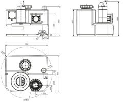 Wilo DrainLift SANI-M.21T/1 Trifaze Foseptik Tahliye Cihazı