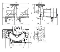 Wilo Stratos MAXO-D 50/0,5-12 PN6/10-R7 Akıllı Frekans Konvertörlü İkiz Sirkülasyon Pompası