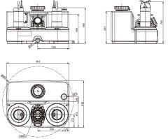 Wilo DrainLift SANI-L.11T/4 Trifaze Foseptik Tahliye Cihazı