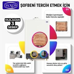 Daxom Plus UKDAX 12STL - LPG Tüplü Hermetik Şofben
