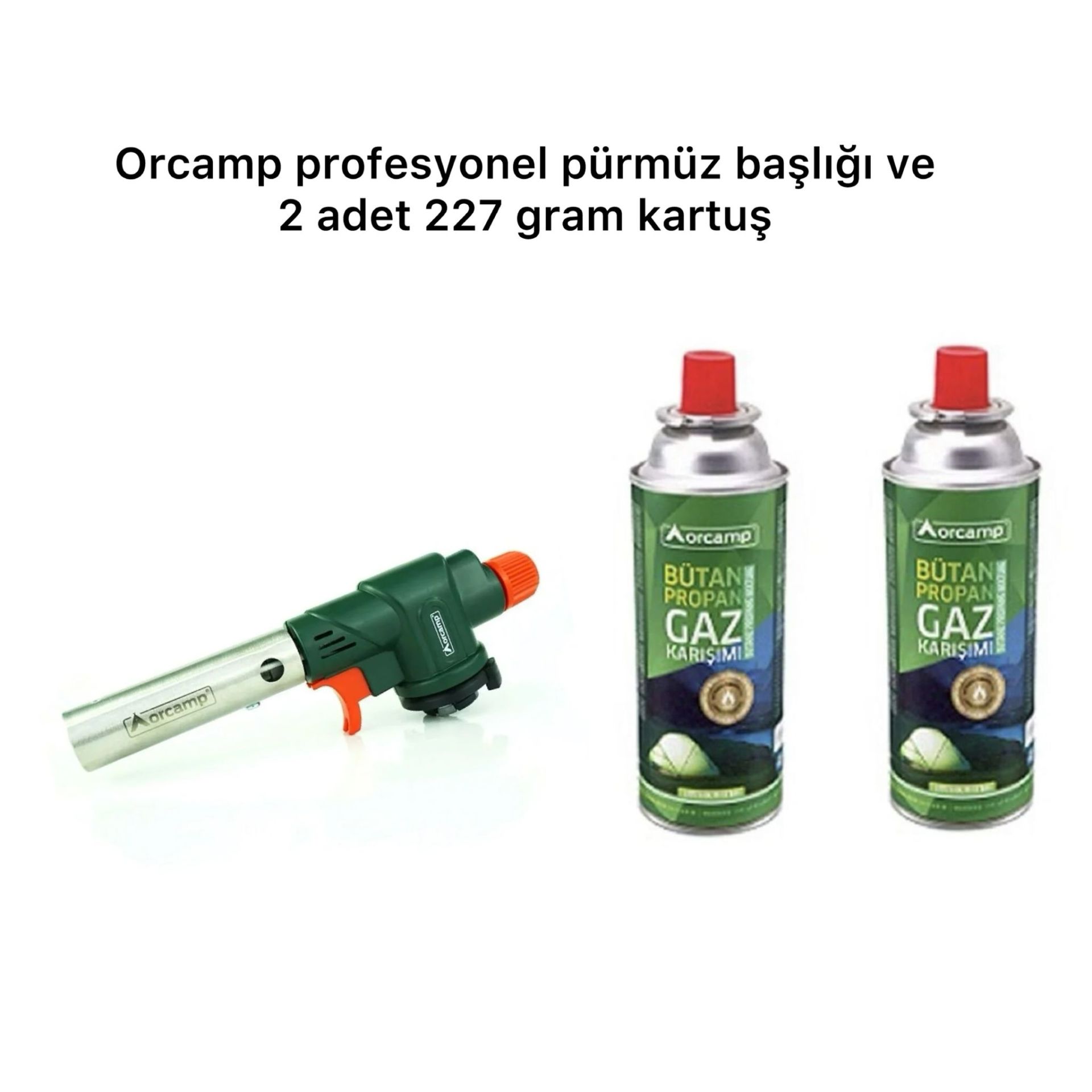 ORCAMP PROFESYONEL PÜRMÜZ BAŞLIĞI VE 2 ADET 227 GRAM KARTUŞ