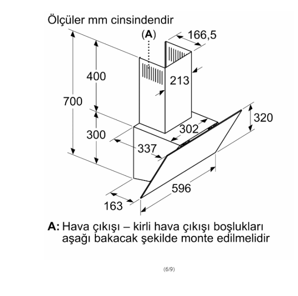 iQ100 Duvar Tipi Davlumbaz 60 cm Antrasit Gr - LC64KPJ70T