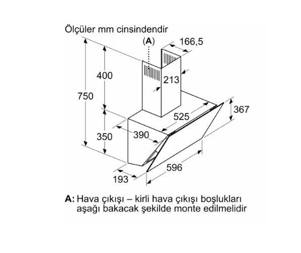 iQ500 Duvar Tipi Davlumbaz 60 cm Beyaz Cam Yüzey - LC67KPJ20T