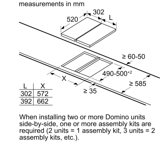 iQ700 Gazlı Domino Ocak 30 cm Seramik, Siyah