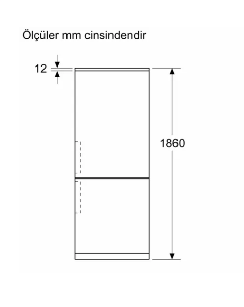 iQ700 Alttan Donduruculu Buzdolabı 186 x 75 cm Kolay temizlenebilir Inox