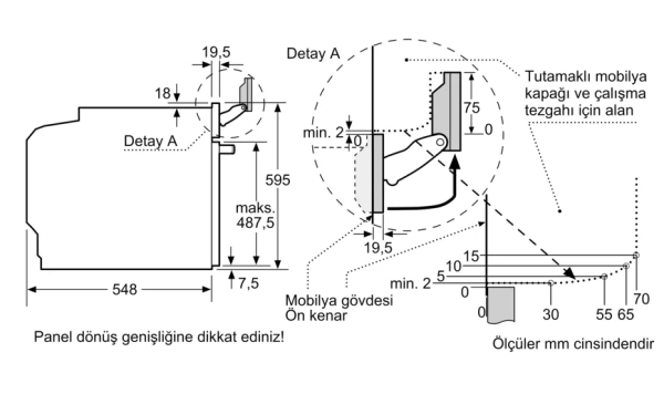 iQ700 Buhar Destekli Ankastre Fırın 60 x 60 cm Siyah