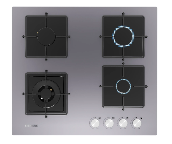 Siemens EN6C8HO12O Gazlı Ocak 60 cm Sert cam, Titanium gri