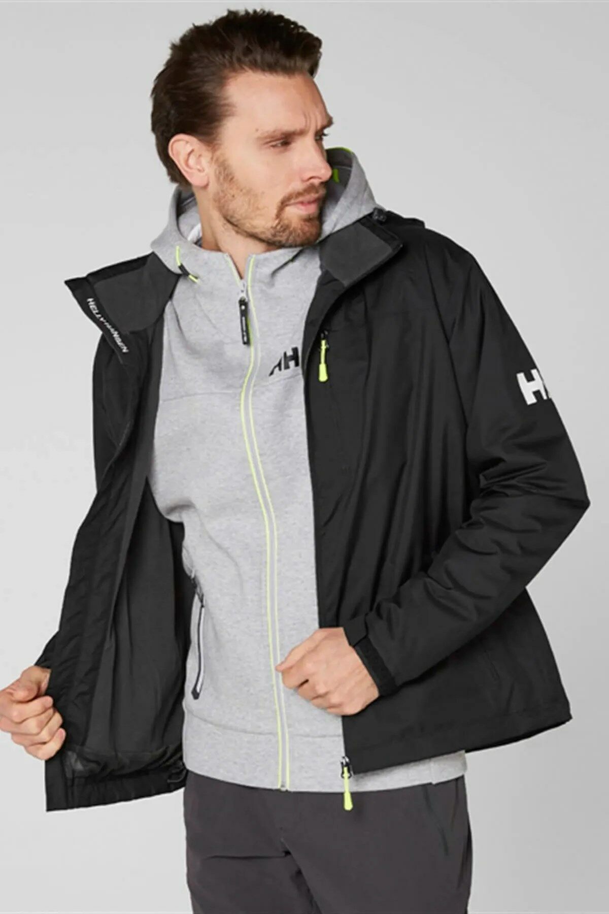 Helly Hansen Crew Hooded Midlayer Erkek Ceket Blac