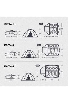 Naturehike P-serisi 2 Kişilik Kamp Çadırı