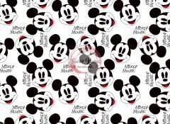 Kırmızı Mickey Mouse Desenli Kumaş
