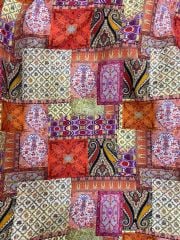 Patchwork Halı Desenli Kumaş