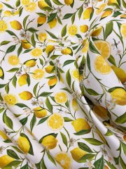 Limon Çiçeği Desenli Kumaş