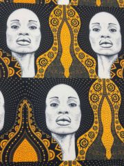 Afrikalı Kadın Desenli Kumaş 4