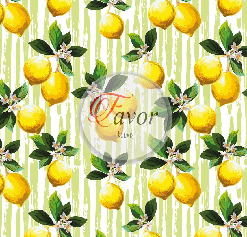 Limon Desenli Kumaş 3