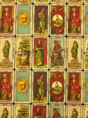 Tarot Kartı Desenli Kumaş