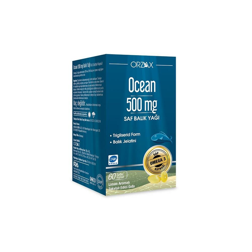 Ocean Omega 3 Balık Yağı 500 Mg (60 Kapsül)