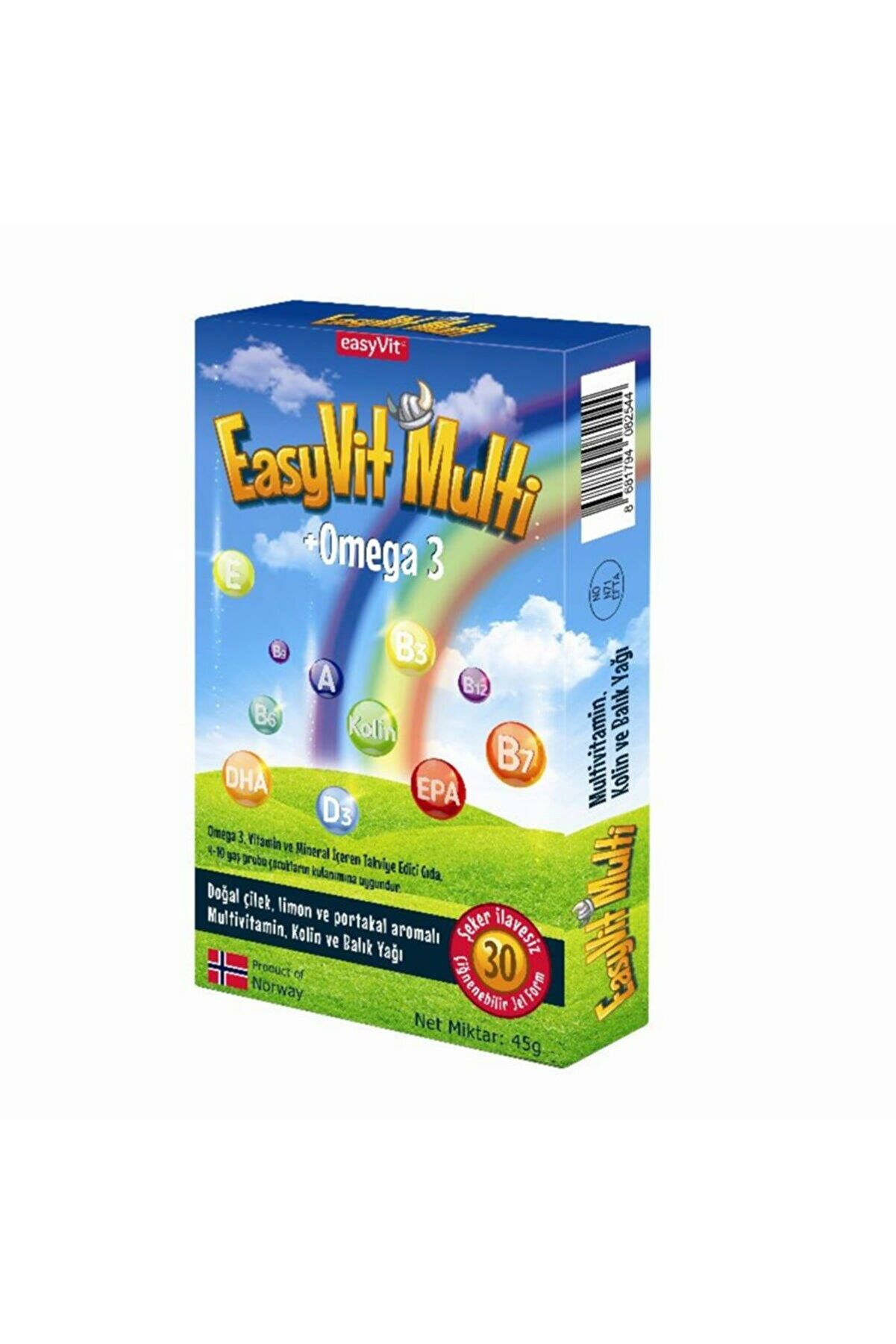 EasyFishoil Multivitamin Ve Omega 3 Çiğnenebilir Tablet 30 Adet