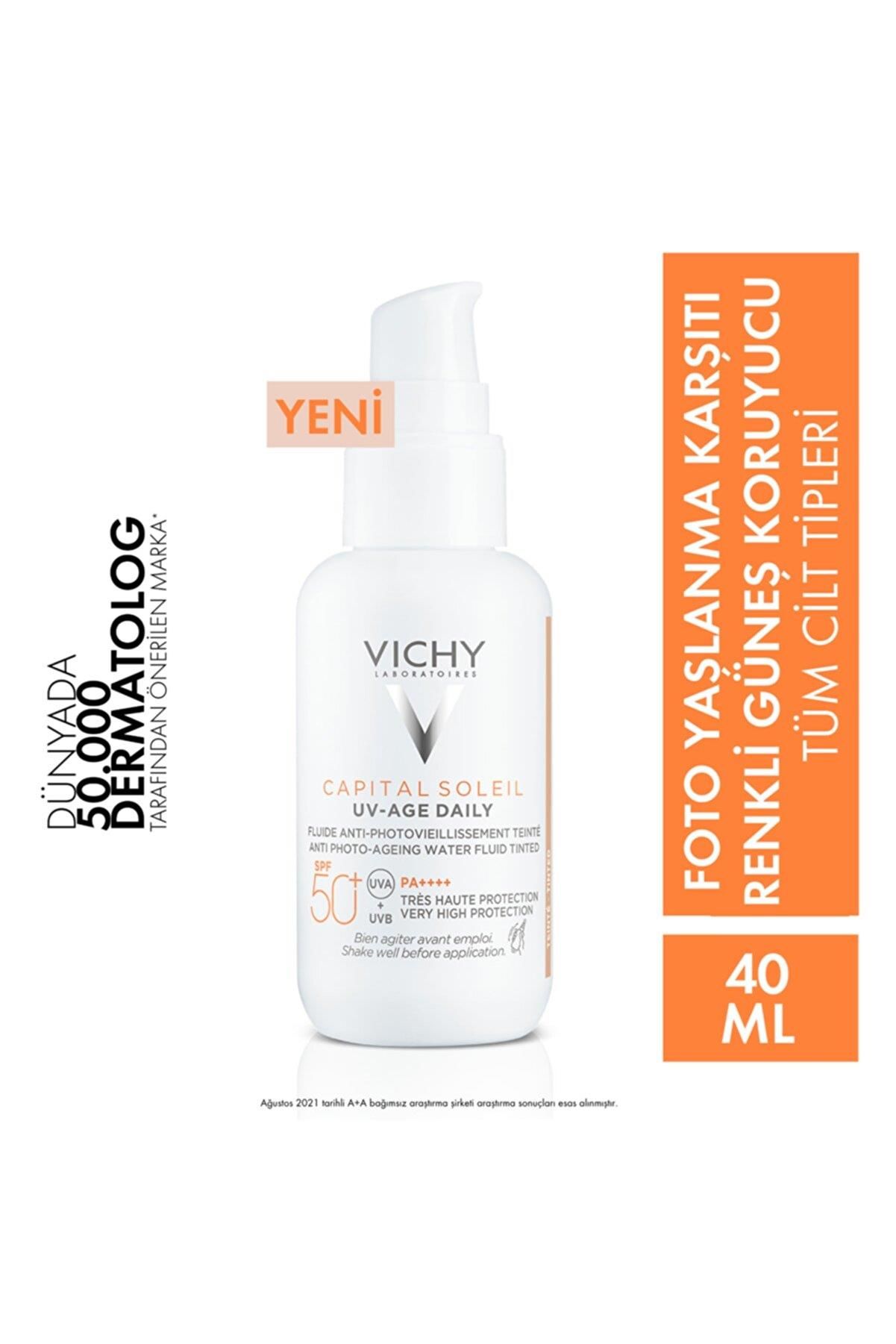 Vichy Capital Soleil Uv Age Daily Foto Yaşlanma Karşıtı Renkli Spf50+ Güneş Koruyucu Krem