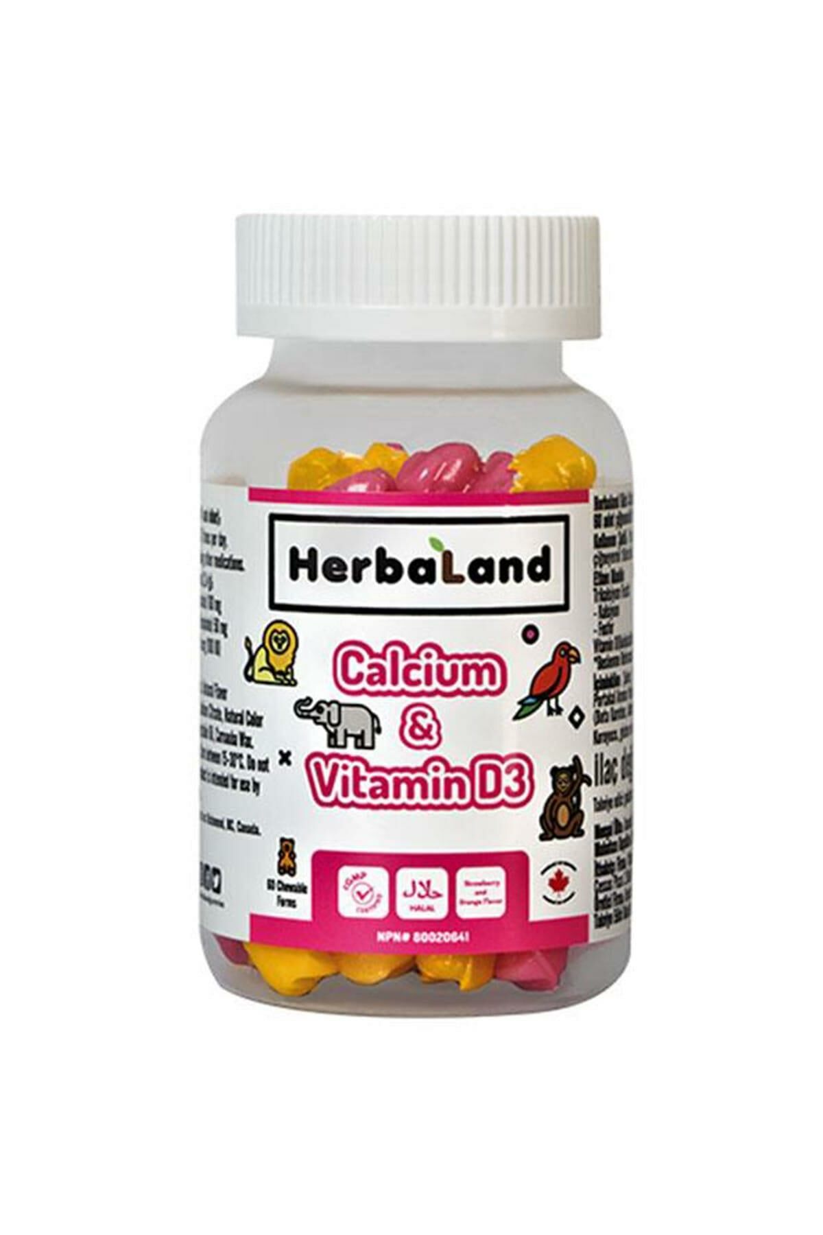 Herbaland Calcium & Vitamin D3 Gummies 60 Chew