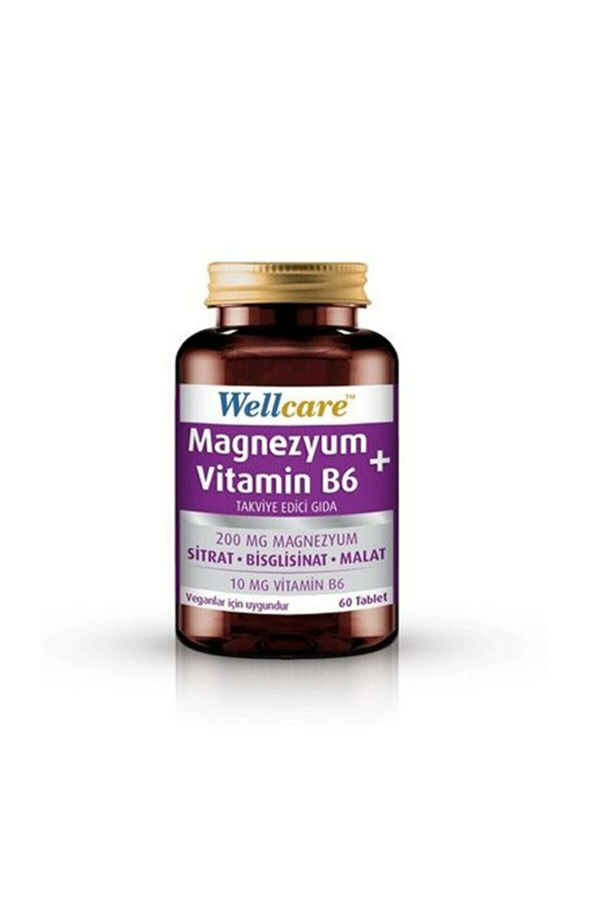Wellcare Magnezyum Vitamin B6 Takviye Edici Gıda 60 Tablet
