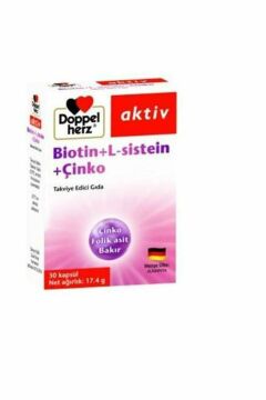 Doppel Herz Aktiv Biotin+L-sistein+Çinko 30 Kapsül