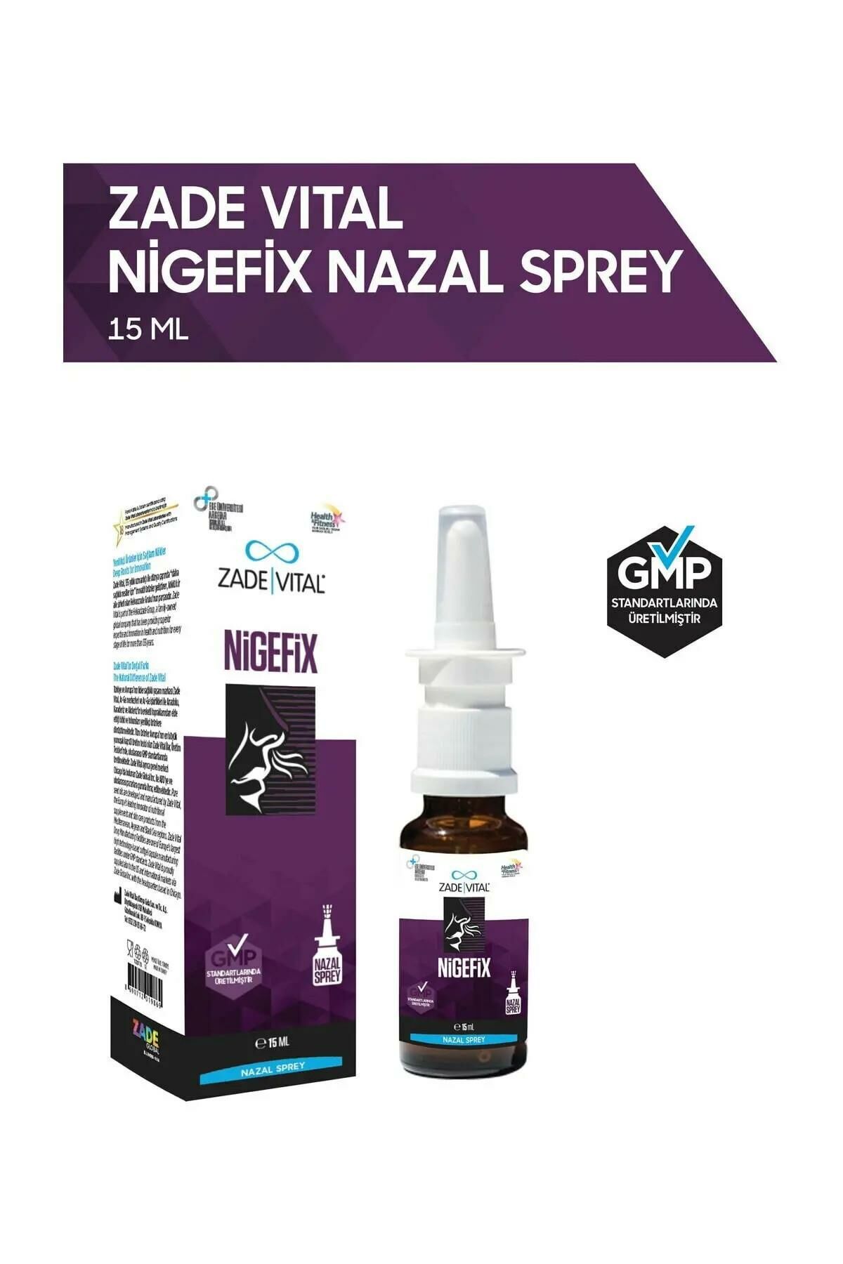 Zade Vital Nigefix Nazal Sprey 15 ml-Burun Spreyi