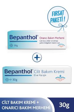 Bepanthol Onarıcı Bakım Merhemi 30 g + Cilt Kremi 30 G