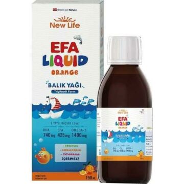 NewLife Efa Liquid Balık Yağı Sıvı 150 ml - Portakal