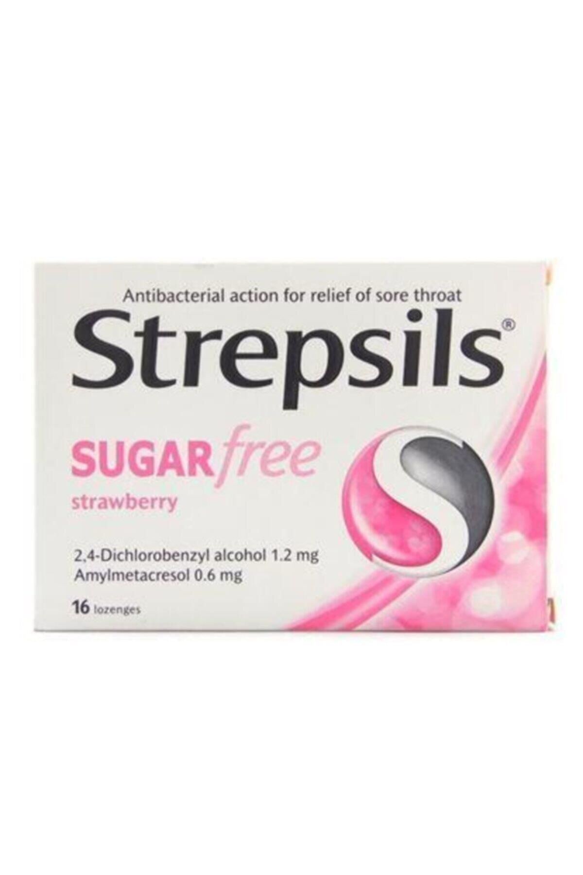 Strepsils Pastil Şekersiz Çilekli 16 Pastil