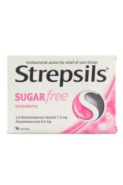 Strepsils Pastil Şekersiz Çilekli 16 Pastil