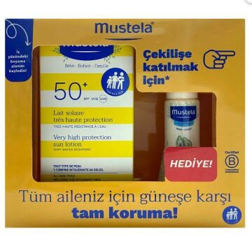 Mustela SPF 50+ Güneş Losyonu 100 ml + Vücut Losyonu 50 ml