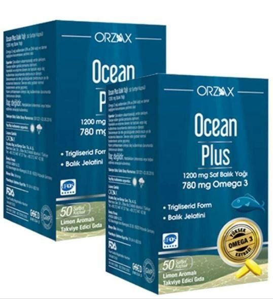 Ocean Plus 1200 Mg Omega3 Balık Yağı 50 Kapsül 2 Adet