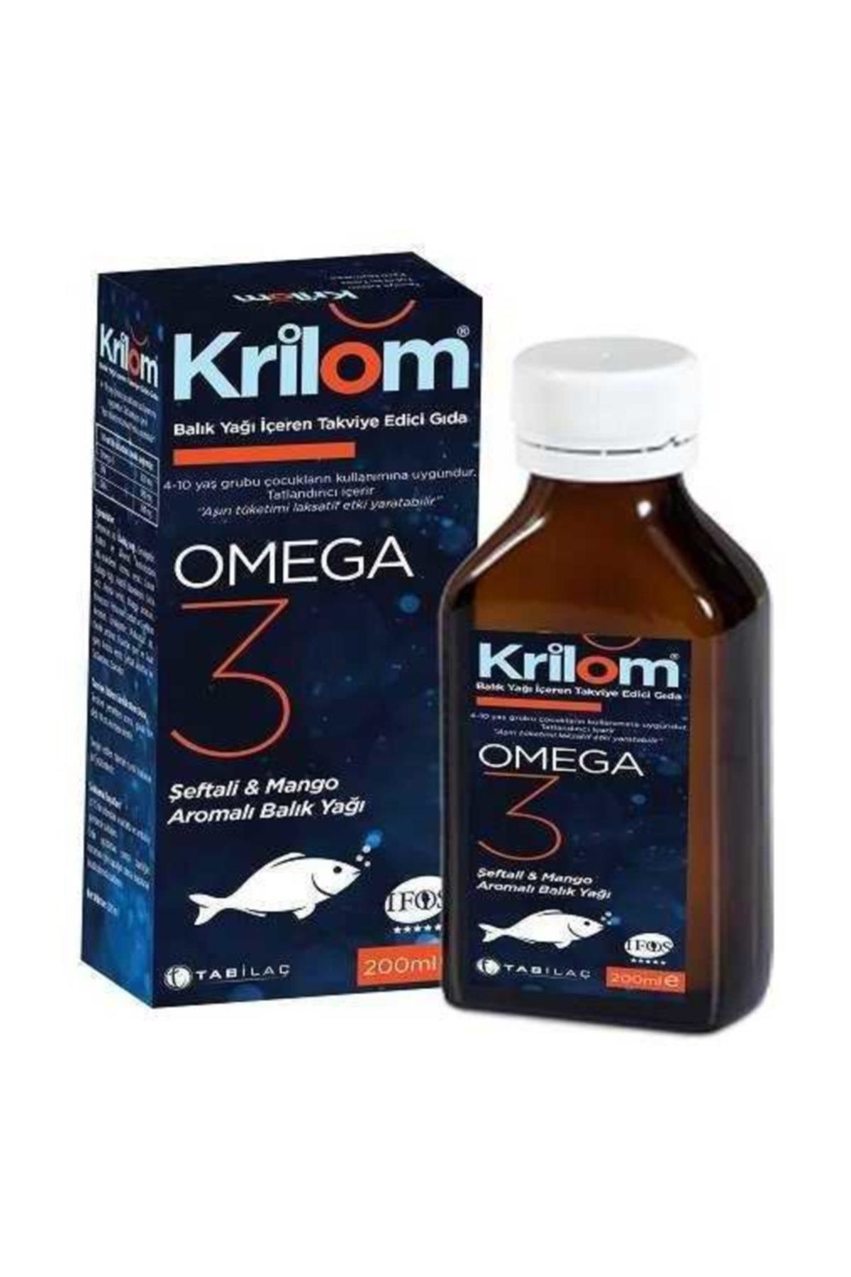 Krilom Şeftali&Mango Aromalı Balık Yağı 200 Ml
