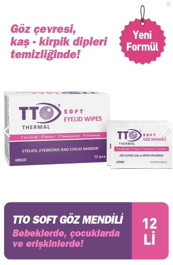 Tto Soft Göz Mendili 12 Li (ÇAY AĞACI YAĞI / TEA TREE OIL)