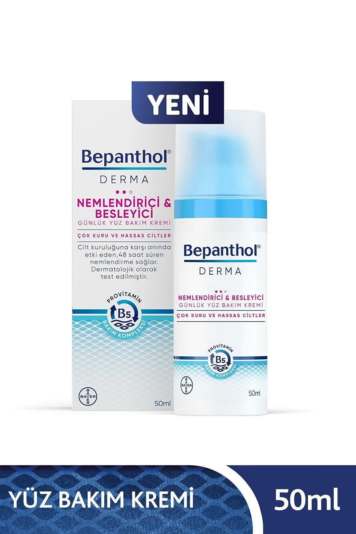 Bepanthol Derma Nemlendirici Besleyici Günlük Yüz Bakım Kremi 50 ml