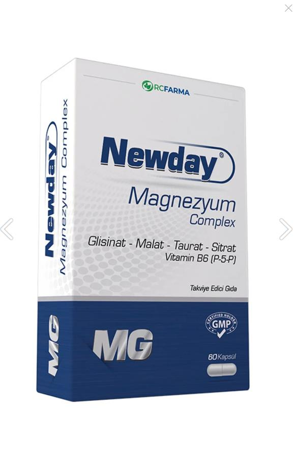 Newday Magnezyum Complex Vitamin B6, 60 Kapsül