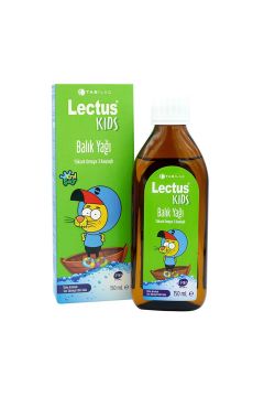 Tab İlaç Lectus Kids Kral Şakir Elma Aromalı Balık Yağı 150 ml