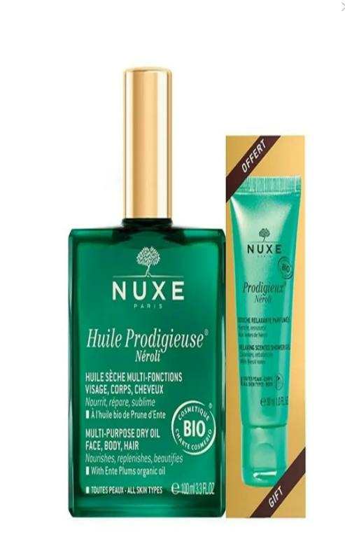 Nuxe Huile Prodigieuse Neroli Çok Amaçlı Kuru Yağ 100 ml + Nuxe Prodigieux Neroli Duş Jeli 30 ml