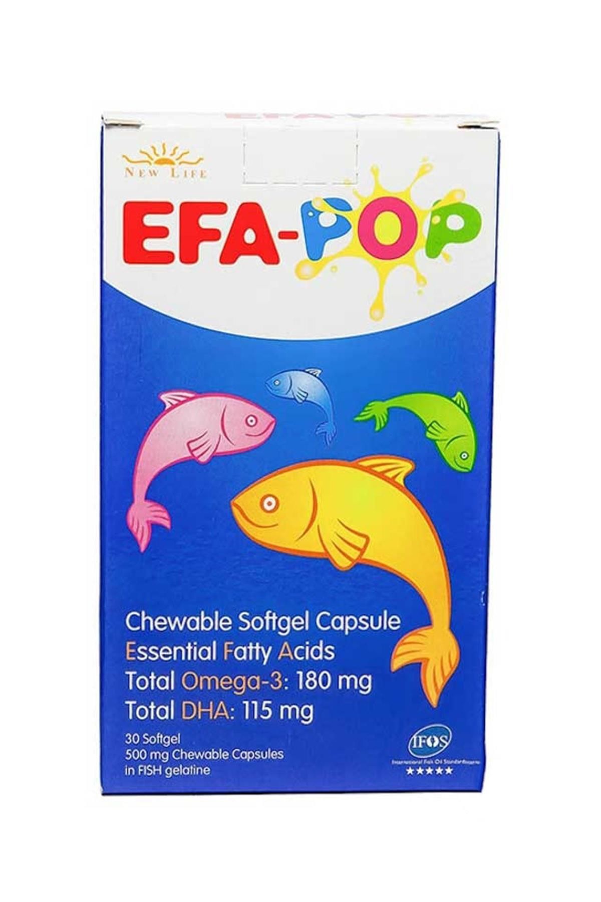 Newlife Efa Pop Vitamin D3 & Balık Yağı 30 Kapsül