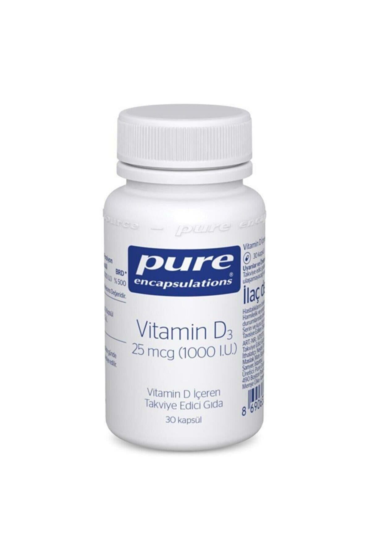 Pure Encapsulations Vitamin D3 25 Mcg 1000 Iu 30 Kapsül