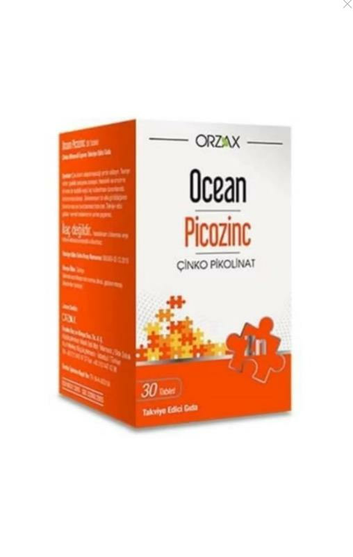 Orzax Picozinc Çinko 30 Tablet