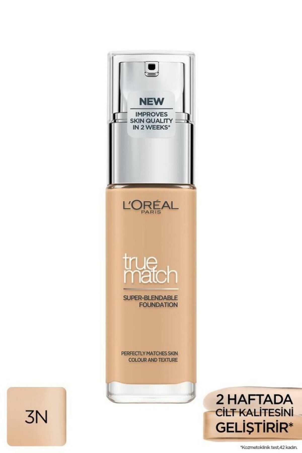 Loreal Paris True Match Foundation 3N Beige-Yoğun Pigmentasyon Fondöten