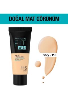 Maybelline New York Mat Fondöten 115 Ivory