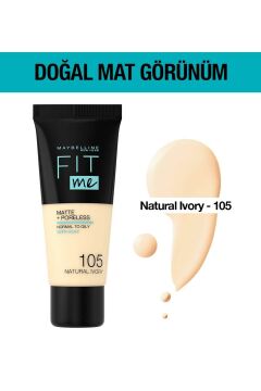 Maybelline New York Mat Fondöten 105 Natural Ivory