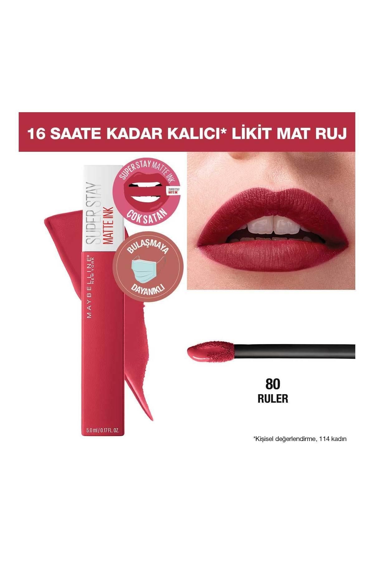 Maybelline New York Likit Mat Ruj Lipstick 80 Ruler