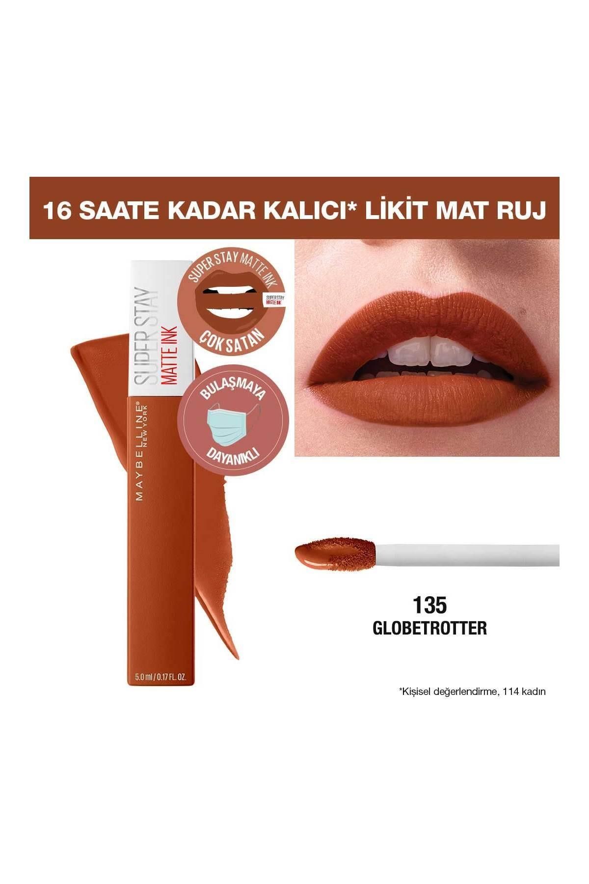 Maybelline New York Likit Mat Ruj Lipstick 135 Globe-Trotter